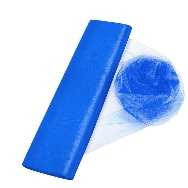 5/10M Sheer Crystal Wedding Tulle Roll Organza Fabric For Wedding Birthday Party Backdrop Decor DIY Wedding Organza Chair Sashes - NTKSTORE