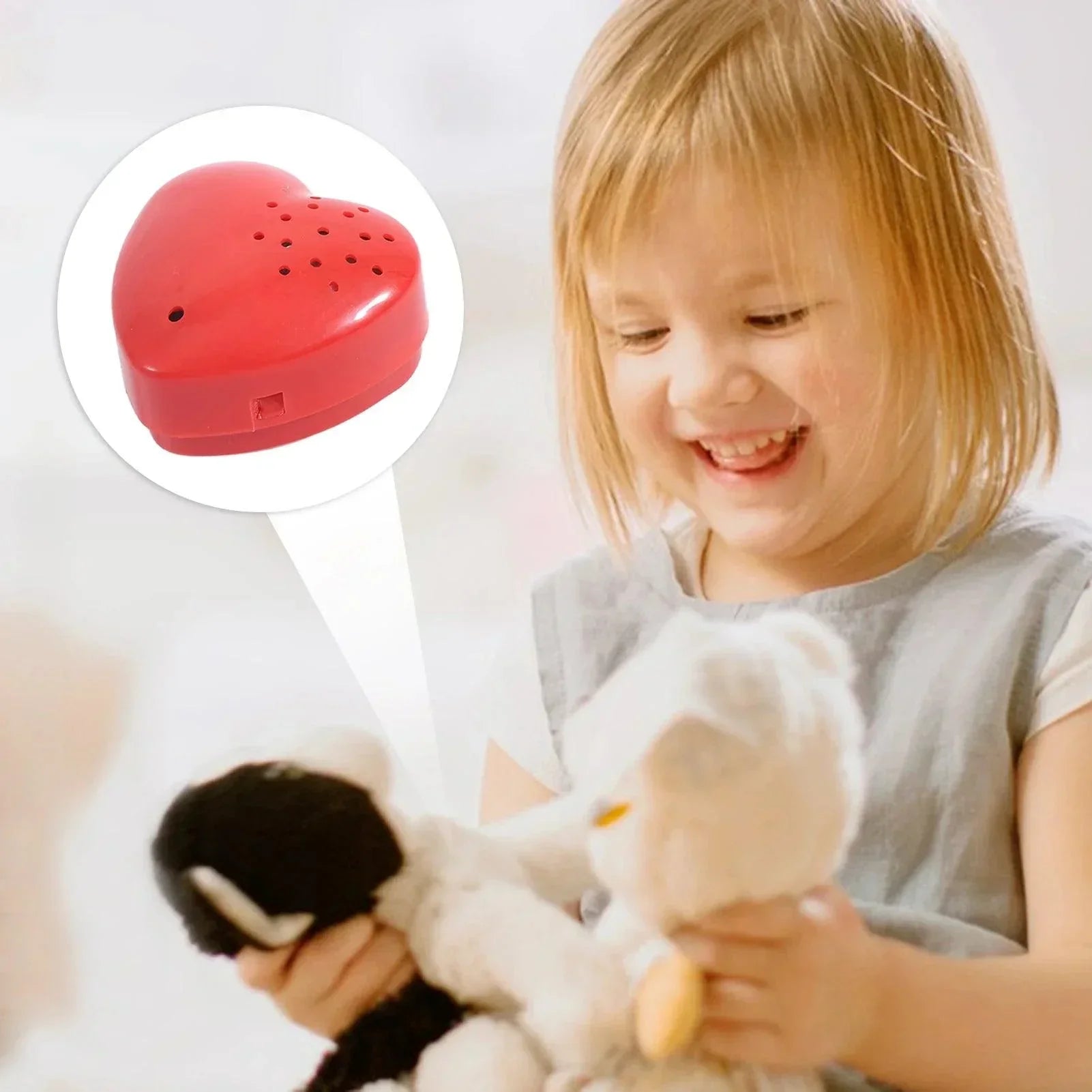 Heart Shaped Voice Recorder Programmable Sound Button 30 Seconds Recording Mini Recorder For Plush Toy Stuffed Animals Doll - NTKSTORE