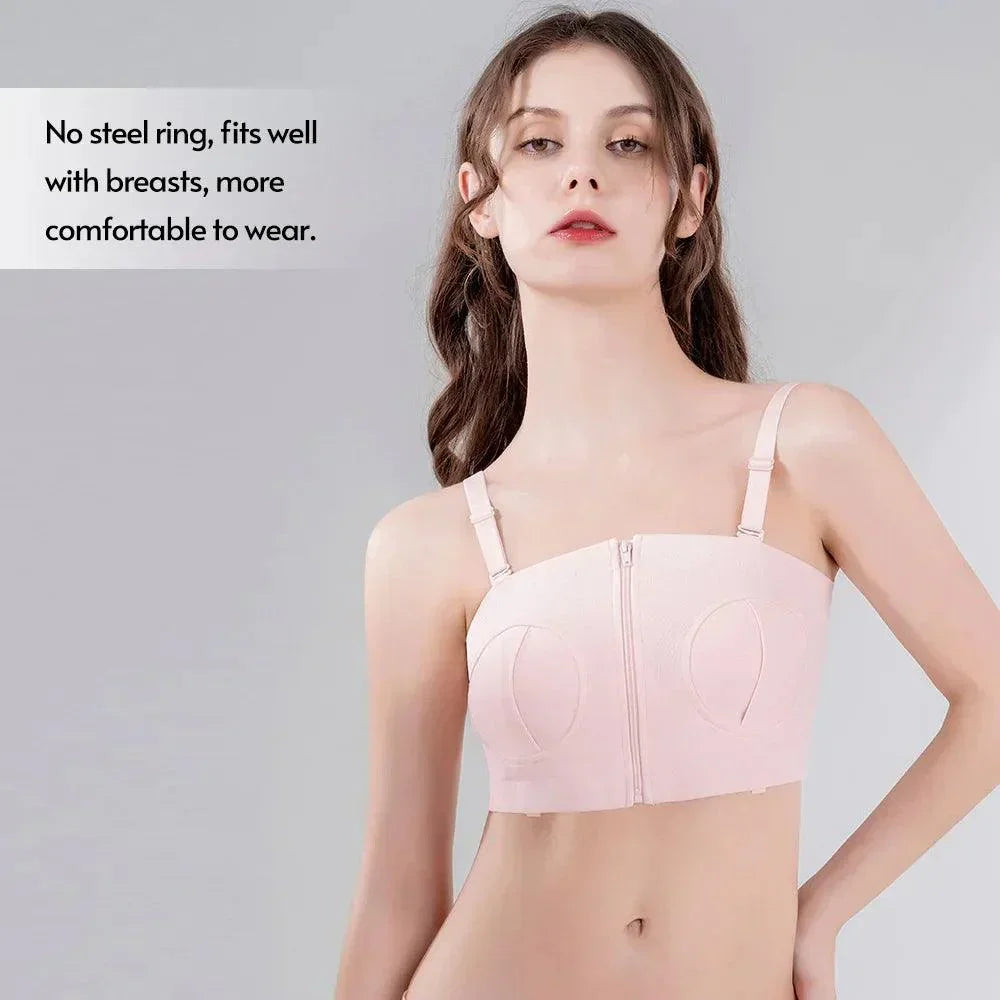 Maternity Bra Hands Free Pumping Bra Adjustable Cotton Breast Pump Bra No Steel Ring Nursing Bra for Breast Pump - NTKSTORE