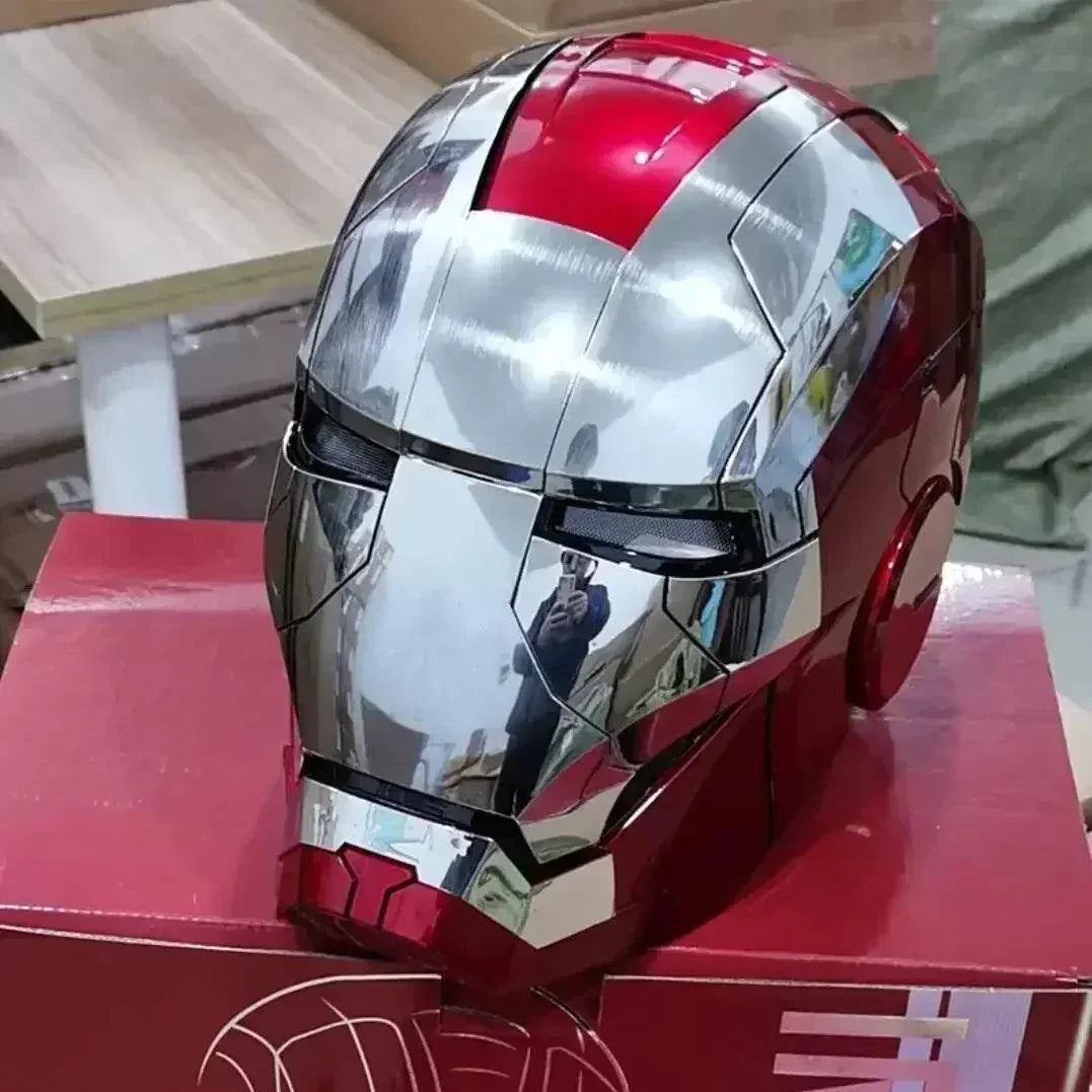 Iron Man 1:1 Mk50 Mk5 Helmet Voice Control Eyes With Light Avengers Electric Model Toys For Adult Technology Wearable Xmas Gift - NTKSTORE