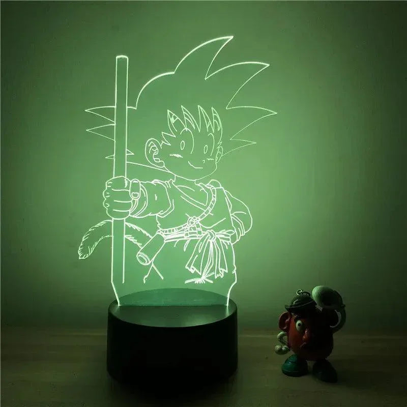 Anime Goku Vegeta Dragon Ball Z Super Saiyan 3D Lamp LED Night Light Goku Jiren Broly Table Lamp Gift 7 Colors - NTKSTORE