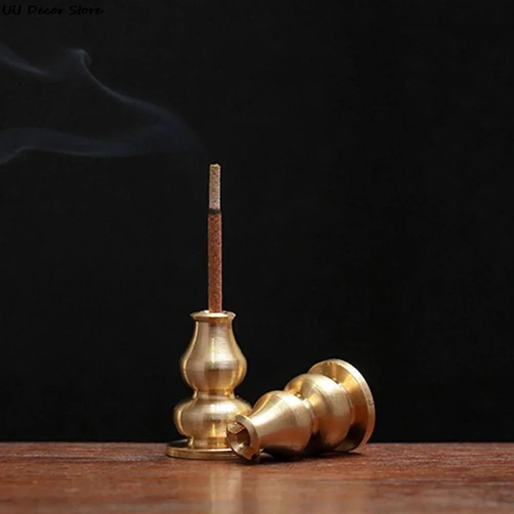 New 1PC Alloy Incense Burner Stick Holder Plate Buddhism Lotus Censer Bronze Nasturtium Incense Burner - NTKSTORE