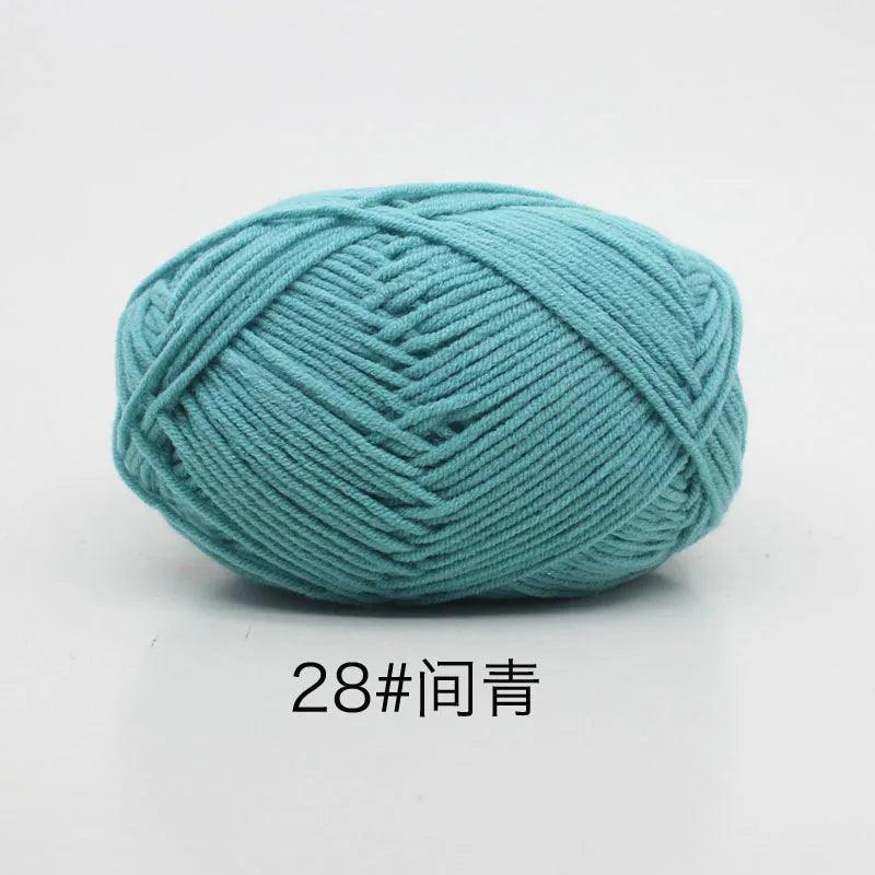 40-50g/Set 4ply Milk Cotton Knitting Yarn Needlework Dyed Lanas For Crochet Craft Sweater Hat Dolls At Low Price - NTKSTORE
