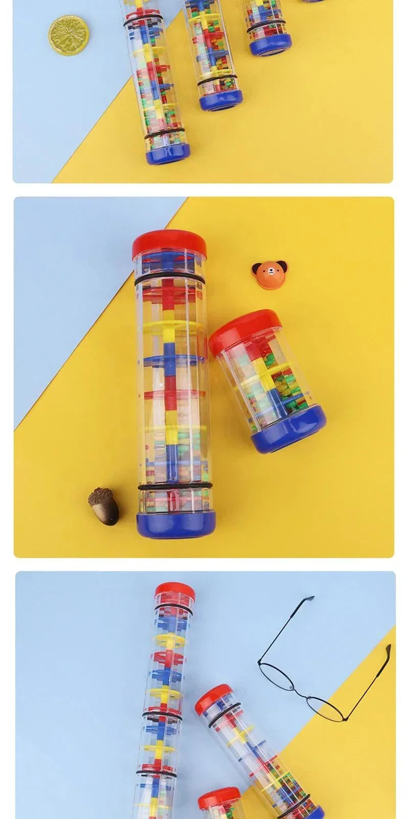 Rainmaker Baby Toy Rain Stick Musical Toys For Babies 1 2 3 Year Hand Shaker Rattles Toy Educational Instrument Toy For Children - NTKSTORE