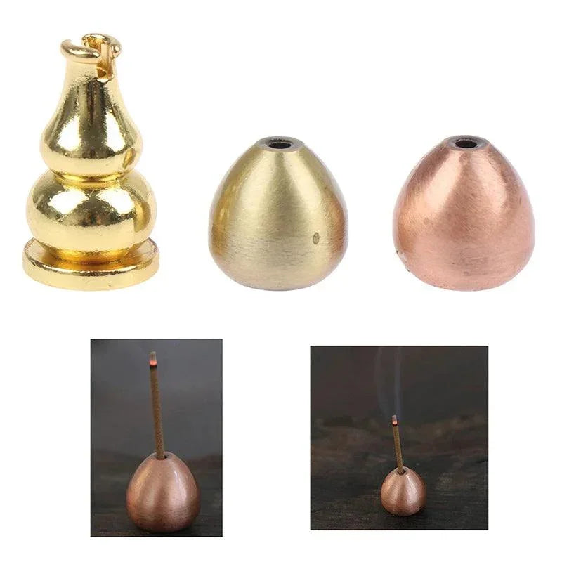 New 1PC Alloy Incense Burner Stick Holder Plate Buddhism Lotus Censer Bronze Nasturtium Incense Burner - NTKSTORE