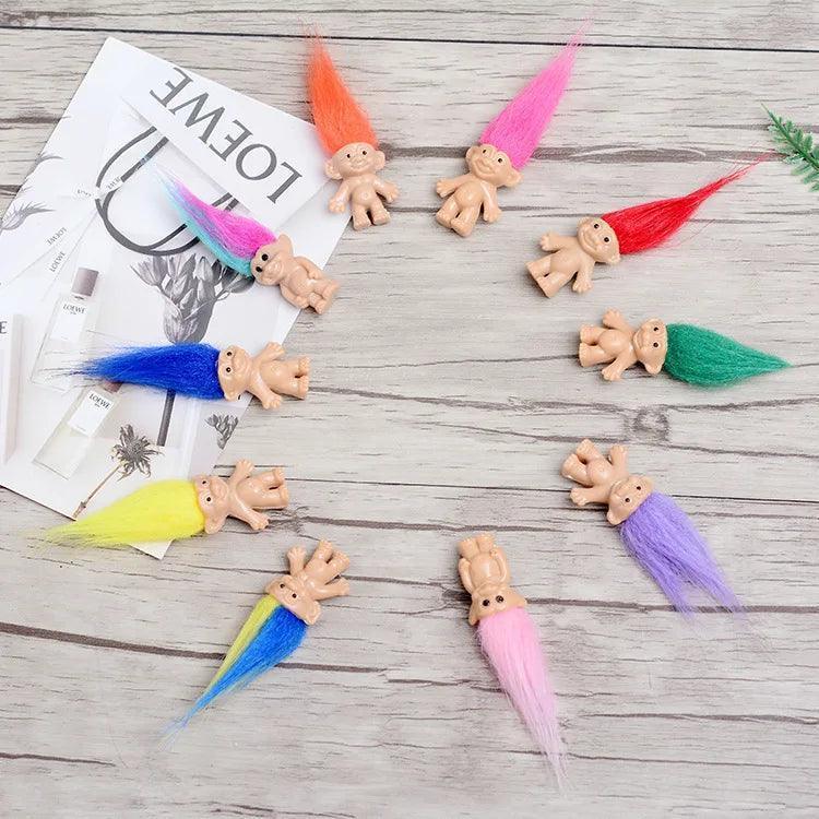 5Pcs/lot Funny Trolls Dolls Anime Action Figure Colorful Hair Family Members Models Kids Toys for Children Gift Nostalgic Adult - NTKSTORE