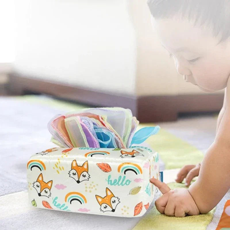 Montessori Toy Baby Tissue Box Sensory Toy Montessori Development Baby Toy Newborn Kids Learning Education Toy for Children - NTKSTORE