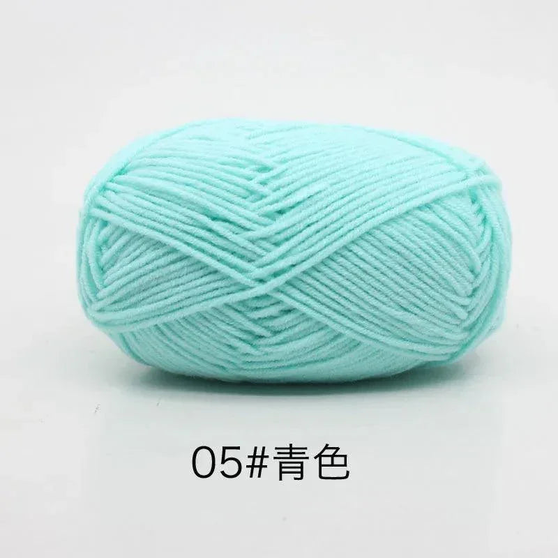 40-50g/Set 4ply Milk Cotton Knitting Yarn Needlework Dyed Lanas For Crochet Craft Sweater Hat Dolls At Low Price - NTKSTORE