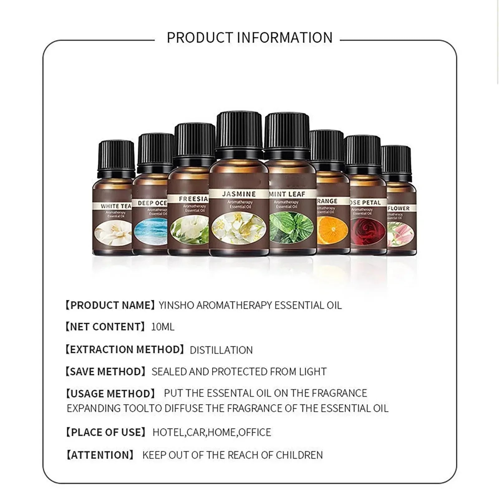 10ml Air Freshener Natural Plant Aromatherapy Essential Oil Air Conditioning Perfume Refill Aroma Diffuser Fragrance Humidifier - NTKSTORE