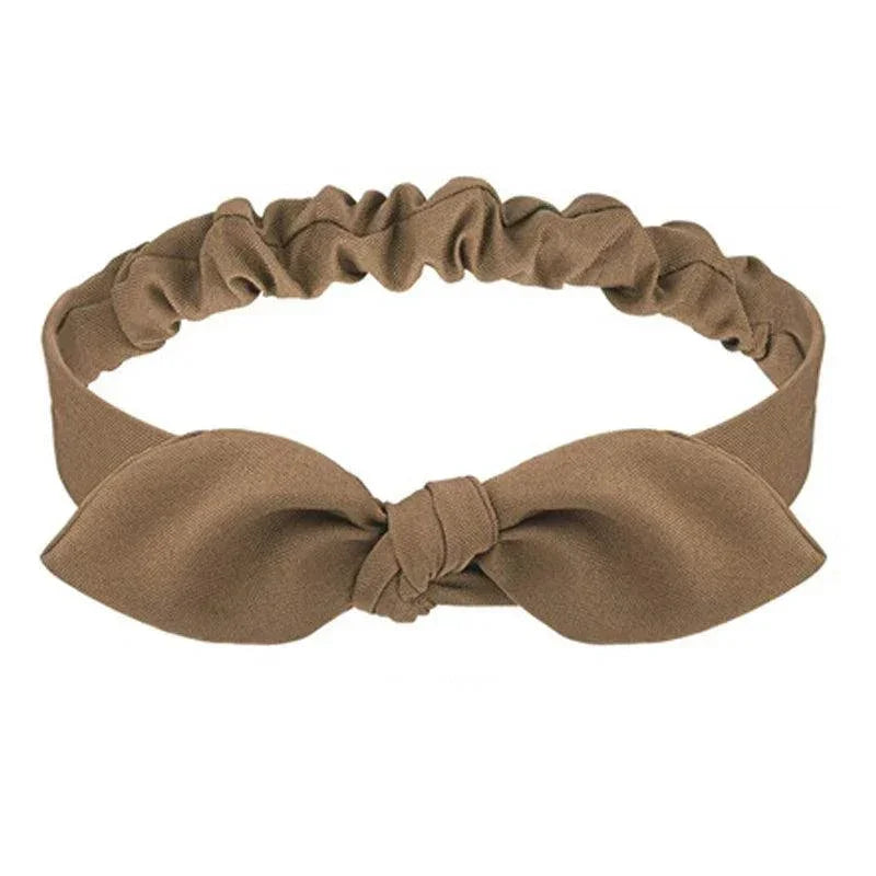 New Boho Women Soft Solid Print Headbands Vintage Cross Knot Elastic Hairbands Turban Bandanas Girls Hair Bands Hair Accessories - NTKSTORE