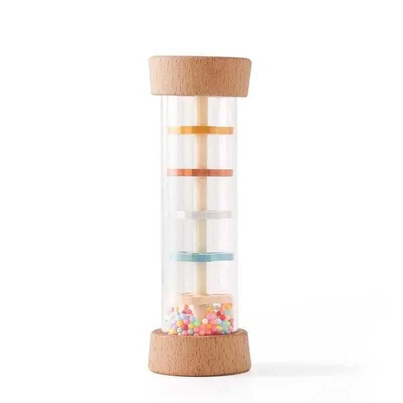 Baby Wooden Musical Instruments Toys Rain Stick Rainbow Hourglass Montessori Toys Rain Music Rattle Baby Educational Toys Gift - NTKSTORE