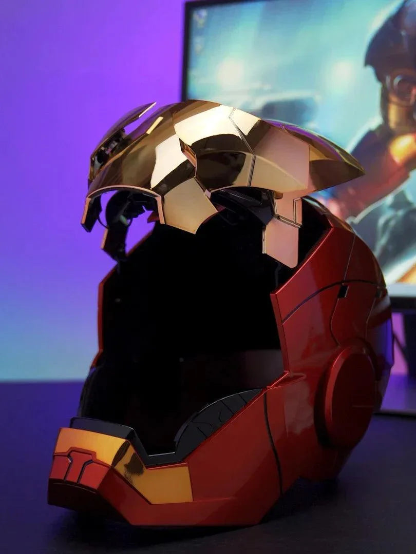 Avengers MK5 Iron Man Helmet Voice Control Helmet Electronic War Machine Open Close Jarvis Command 1:1 Cosplay IronMan Toy Gifts - NTKSTORE