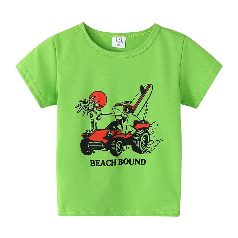 Children's Clothing Boys Girls T-Shirt Kids Clothes Cartoon Summer Tops Long Sleeve Baby Clothing Spring Cotton Ropa De Niña - NTKSTORE