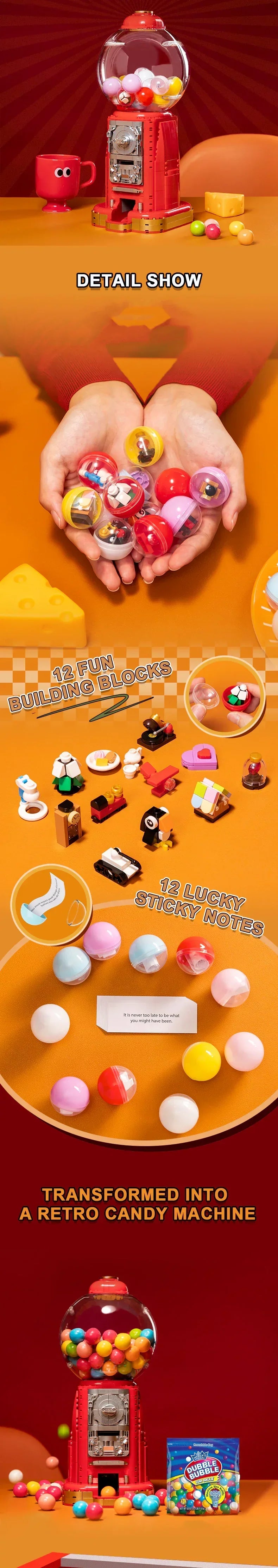 Creative Expert MOC Pantasy 85016 Gumball Machine Gashapon Machine Model 1000PCS Building Blocks Brick Puzzle Toys for Gift - NTKSTORE
