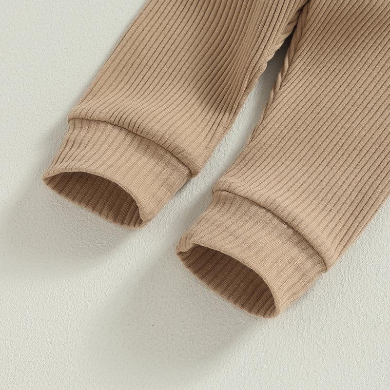Casual Baby Boy 2Pcs Fall Outfits Long Sleeve Knitted Striped Print Romper Pants Set Infant Warm Clothes Baby's Sets