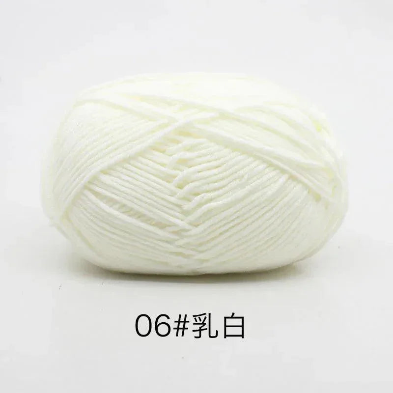 40-50g/Set 4ply Milk Cotton Knitting Yarn Needlework Dyed Lanas For Crochet Craft Sweater Hat Dolls At Low Price - NTKSTORE