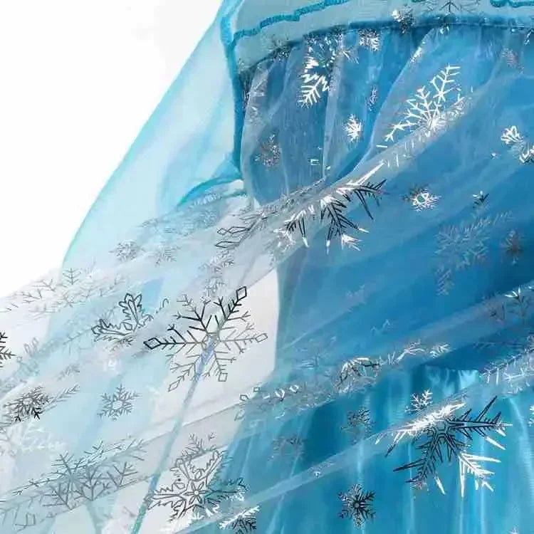Elsa Dress for Girls Birthday Role Snow Queen Elsa Princess Dresses Kids Halloween Carnival Easter Party Dress Up Girls Costume - NTKSTORE