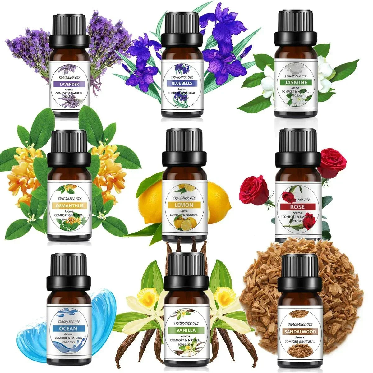10Ml Essential Oil Fruit Flavor Natural Plant Making Diffuser Essential Oil Mango Pineapple Flavoring Oil for DIY Soap Candles - NTKSTORE