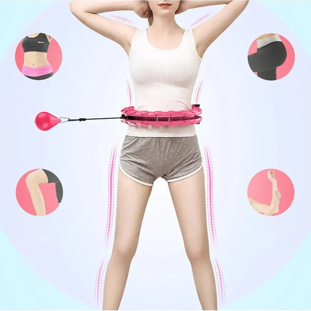 32/20/24/28 Section Adjustable Sport Hoops Abdominal Waist Exercise Detachable Hoola Massage Fitness Hoop Training Weight Loss - NTKSTORE