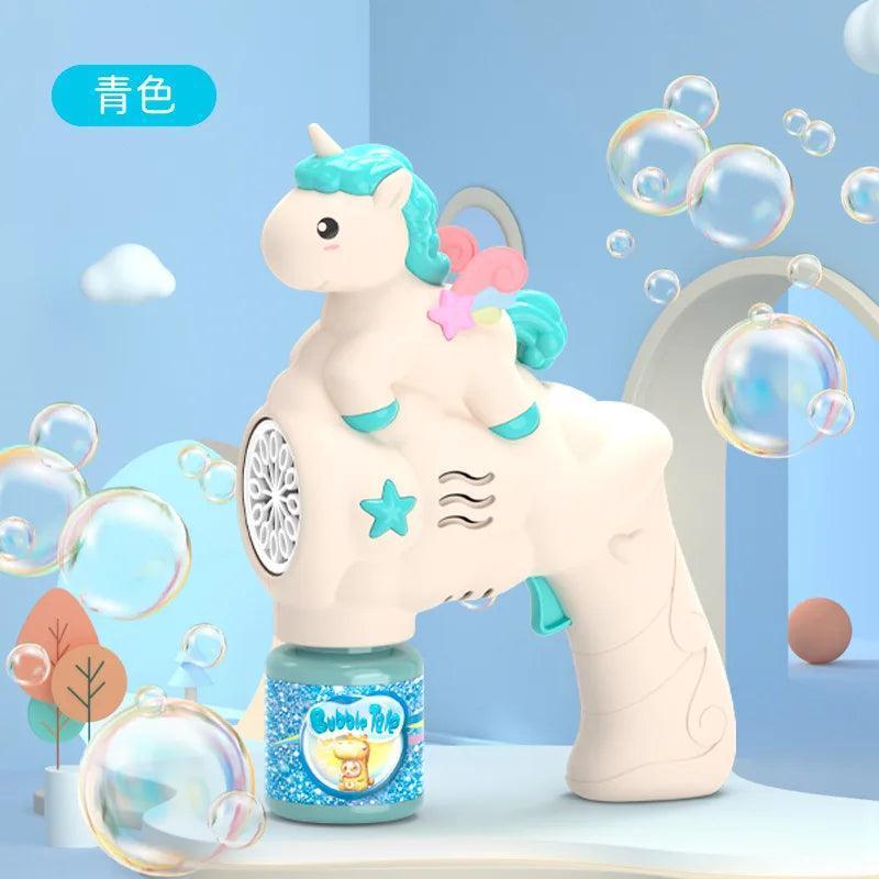 Astronaut Electric Automatic Light Bubble Machine Bubbles Gun Summer Beach Bath Outdoor Game Fantasy Toys for Children Kids Gift - NTKSTORE