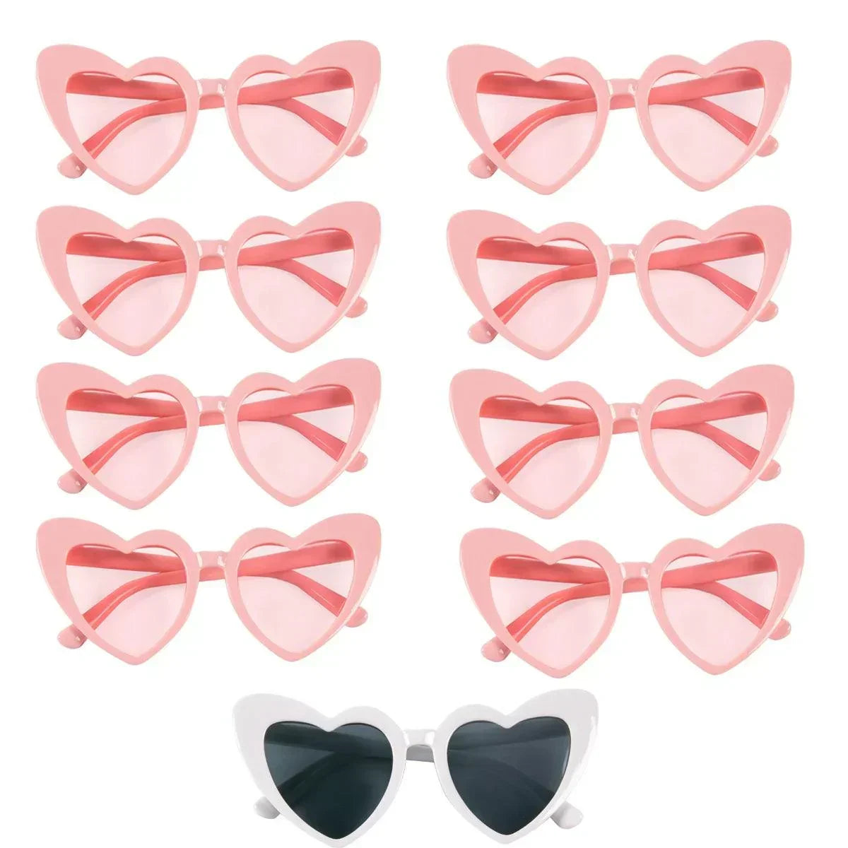 Heart Shaped Sunglasses for Women Retro Cat Eye Sunglasses Wedding Engagement Decoration Shopping Traveling Party Accessories - NTKSTORE