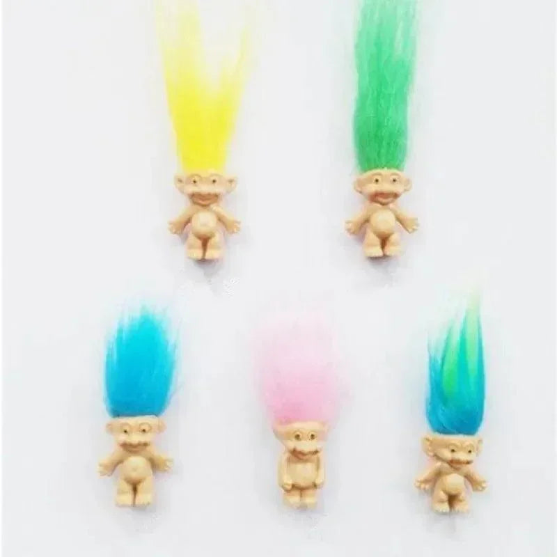 5Pcs/lot Funny Trolls Dolls Anime Action Figure Colorful Hair Family Members Models Kids Toys for Children Gift Nostalgic Adult - NTKSTORE
