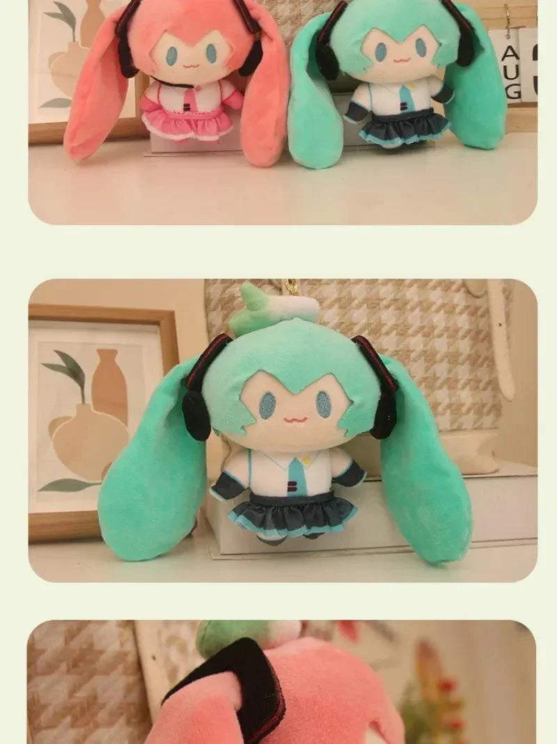 Hatsune Miku Plush Doll Keychain 15cm Cute Miku Anime Collection Peripheral Toys Bag Pendant Decoration Toys Girlfriends Gift - NTKSTORE