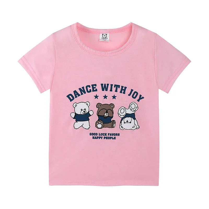 Children's Clothing Boys Girls T-Shirt Kids Clothes Cartoon Summer Tops Long Sleeve Baby Clothing Spring Cotton Ropa De Niña - NTKSTORE