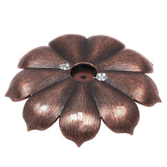 New 1PC Alloy Incense Burner Stick Holder Plate Buddhism Lotus Censer Bronze Nasturtium Incense Burner - NTKSTORE