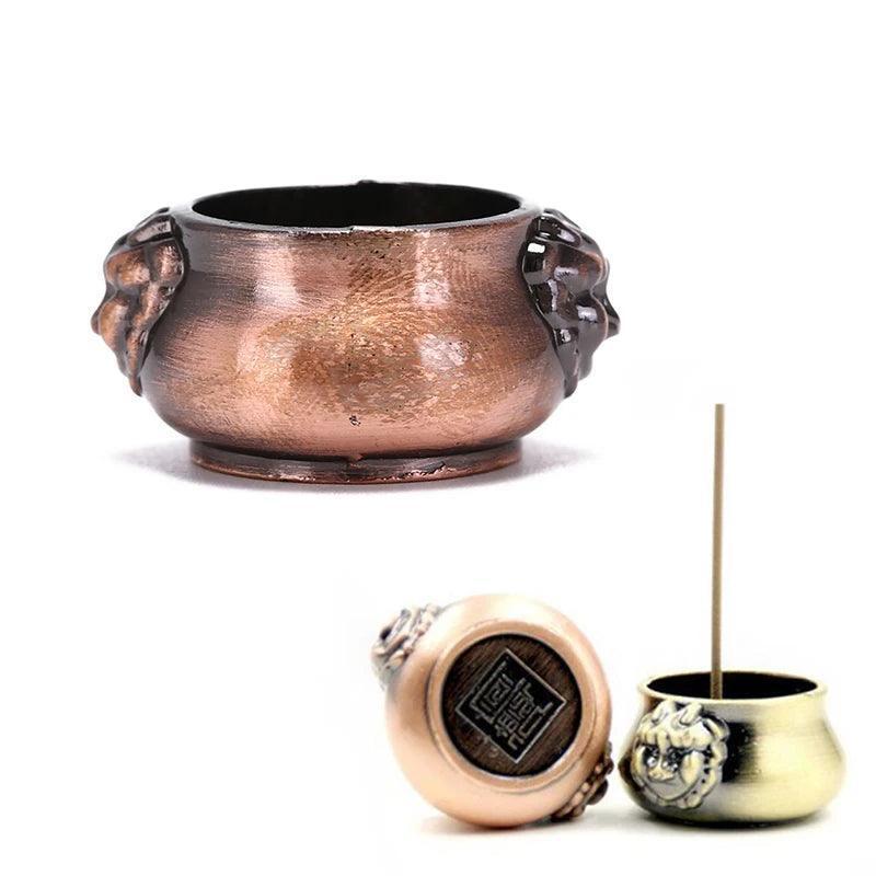 New 1PC Alloy Incense Burner Stick Holder Plate Buddhism Lotus Censer Bronze Nasturtium Incense Burner - NTKSTORE