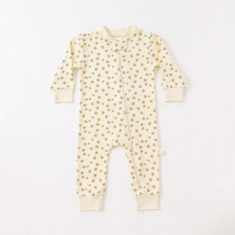 Baby Rompers Spring Boys And Girls Comfort Printing Cotton Long Sleeve Long Climbing Jumpsuit