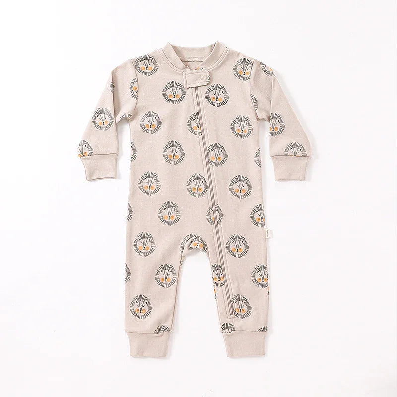 Baby Rompers Spring Boys And Girls Comfort Printing Cotton Long Sleeve Long Climbing Jumpsuit