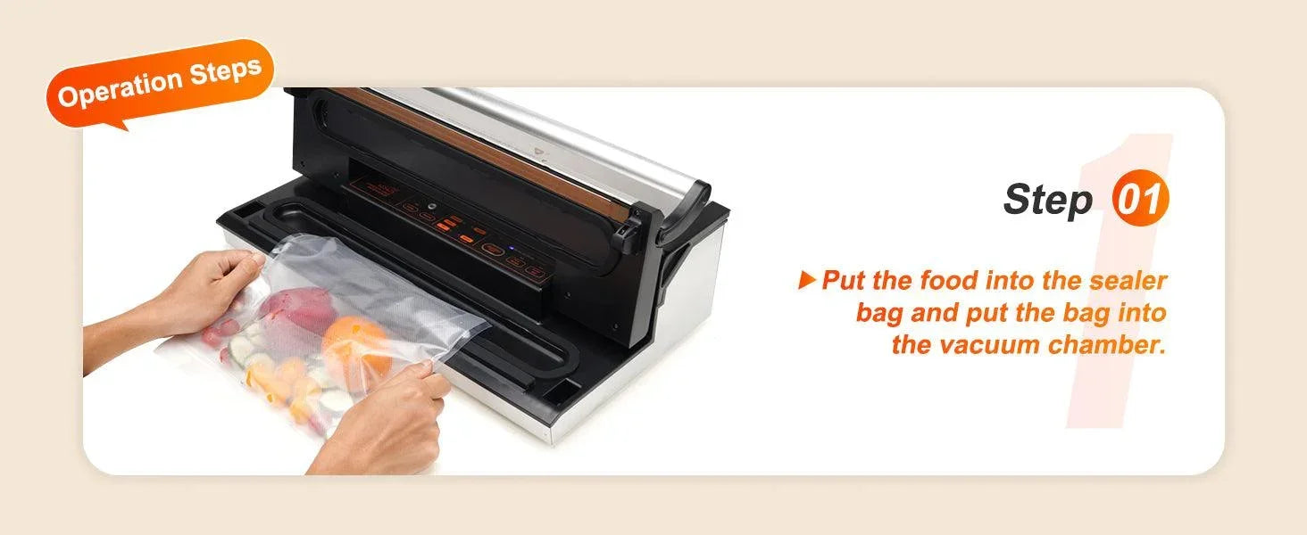 VEVOR Commercial Vacuum Sealer Machine Multifunction Automatic Food Packaging with Bag Roll Storage Cutter for Home Kitchen Use - NTKSTORE